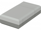 OEM CO - Stolní pouzdro polystyrenové Bopla EG 1230, (d x š x v) 125 x 67 x 30 mm, šedá